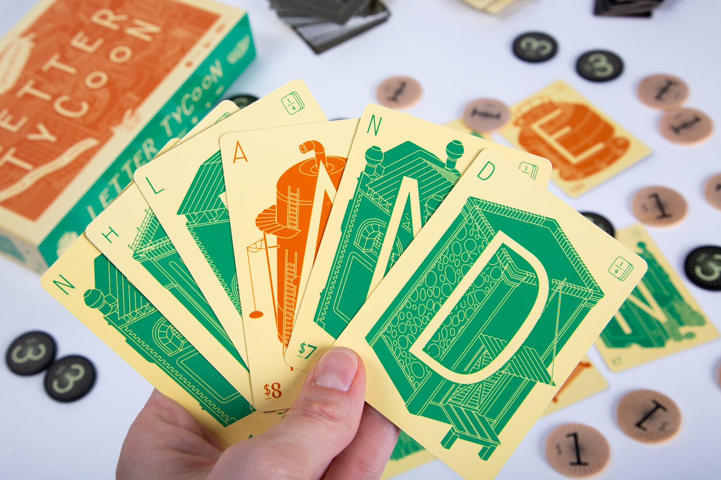 Letter Tycoon: Mensa Select Word-Building Strategy Game for Families and Friends, Ages 10+, 2-5 Players Game Breaking Games