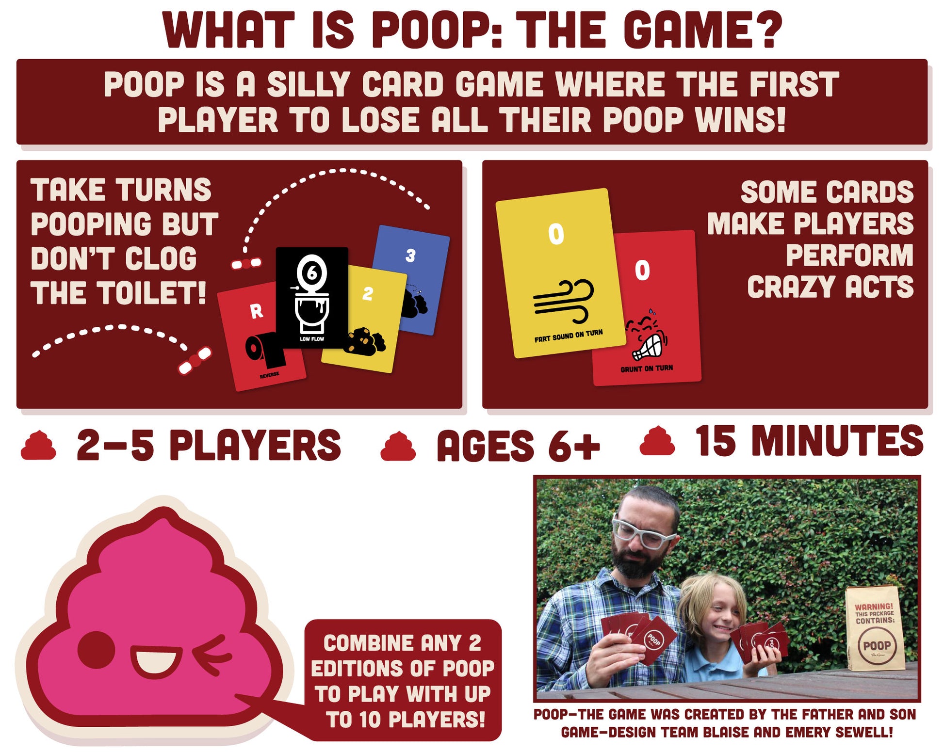 POOP: The Game | Family Friendly Card Game | 2-5 Players Game Breaking Games