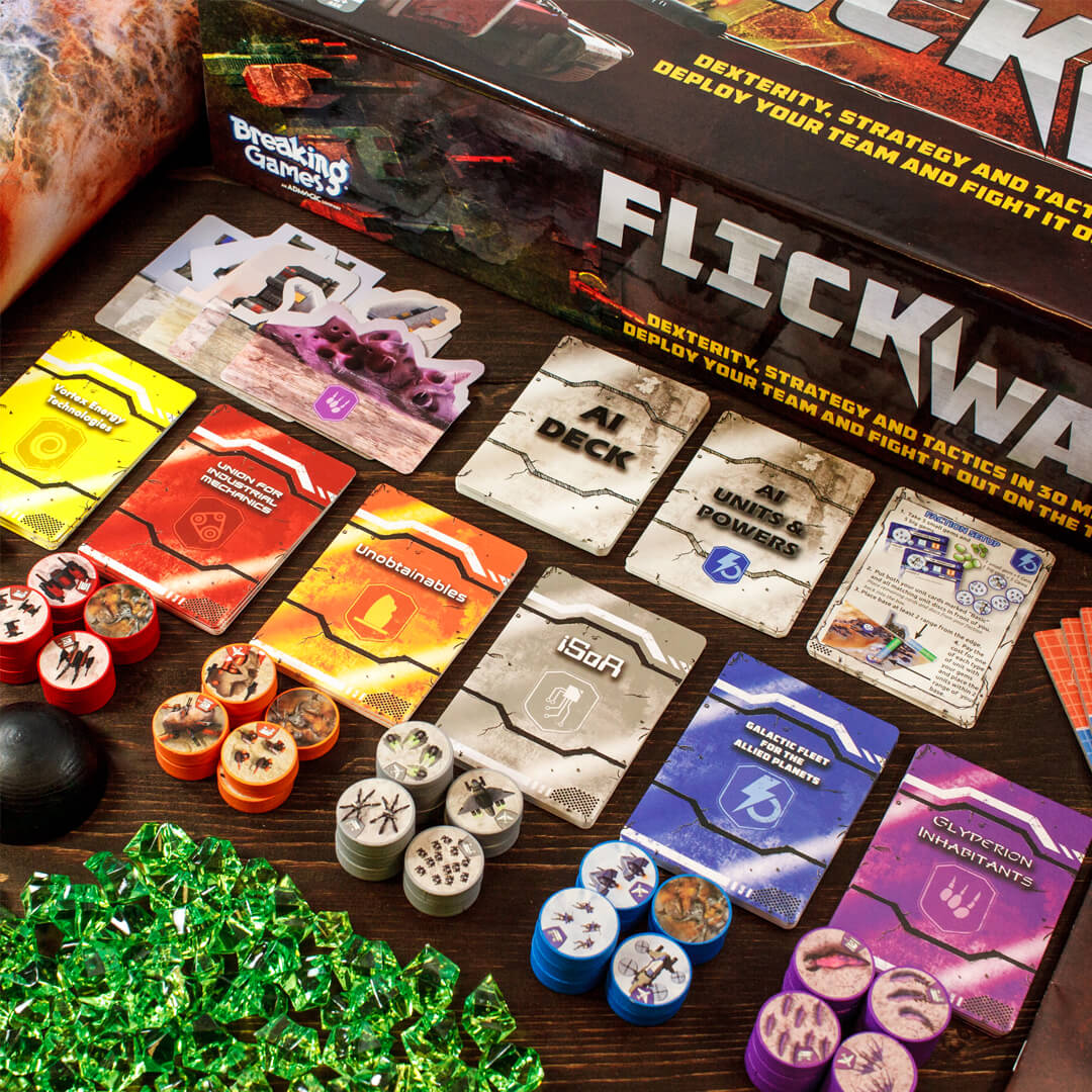 Flick Wars - Tabletop Dexterity Combat Game with 3D Terrain Game Breaking Games