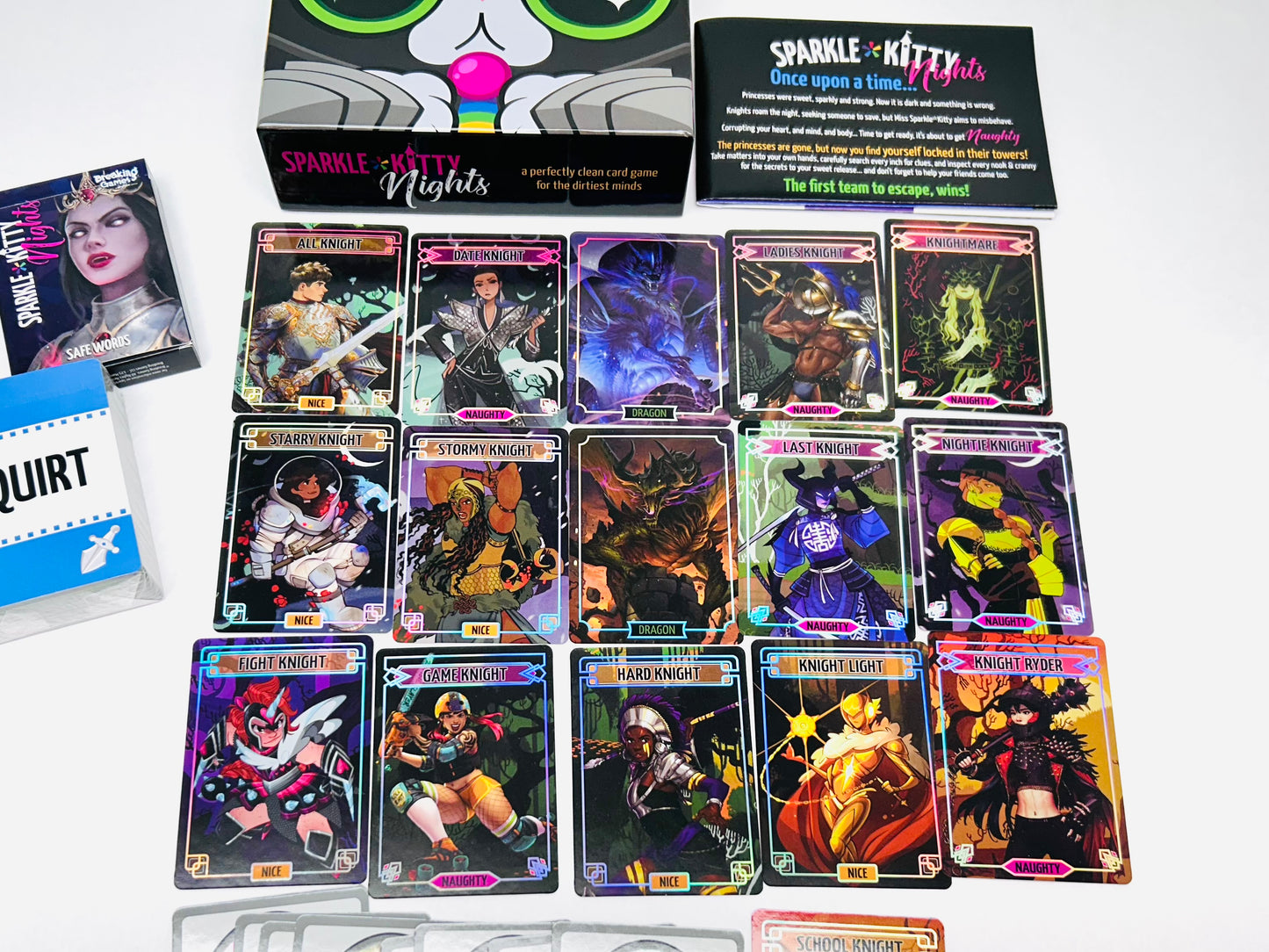 Sparkle*Kitty Nights | Party Game Pattern Recognition Card Games | 3-8 Players Game Breaking Games