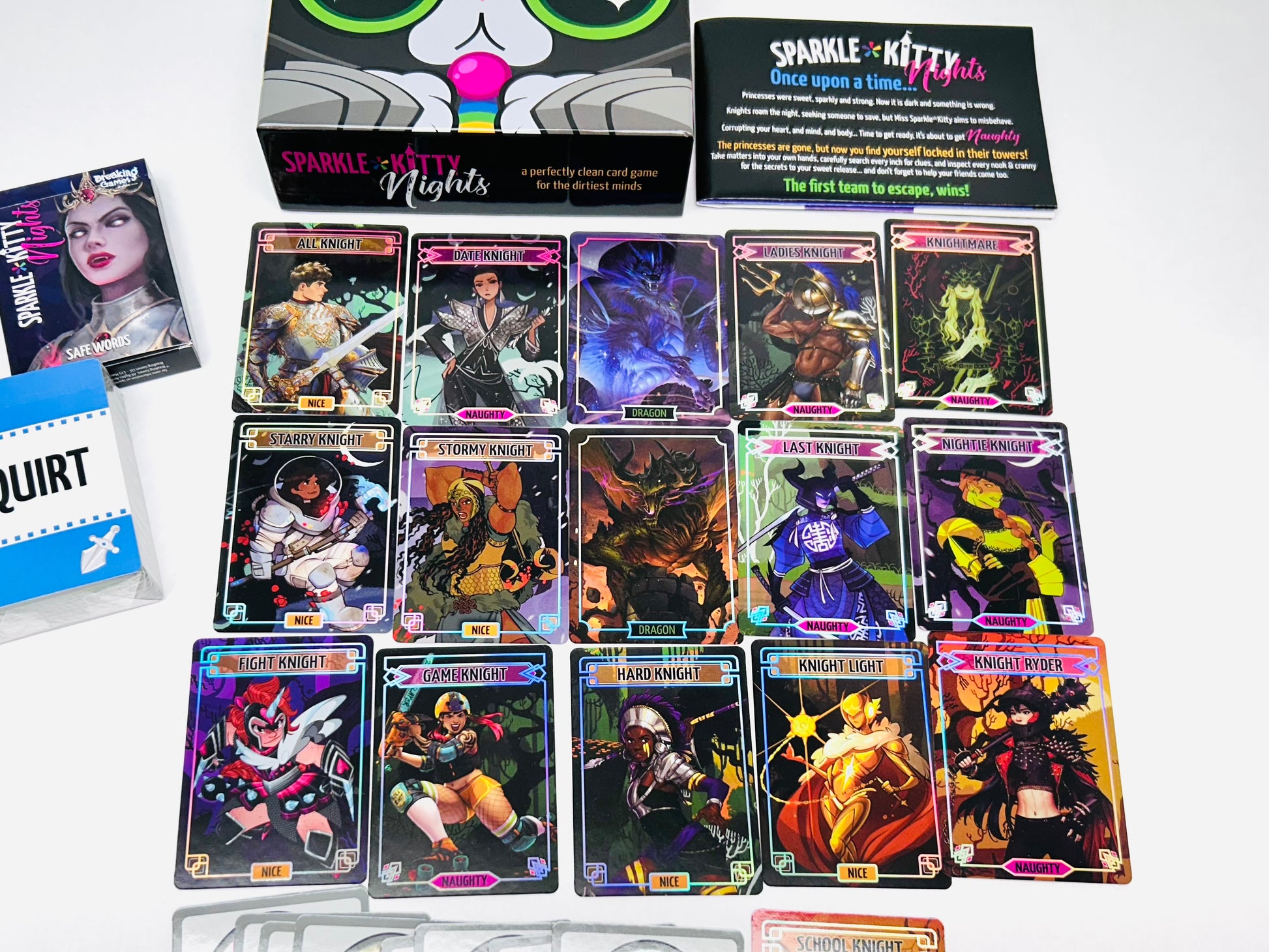 Sparkle*Kitty Nights | Party Game Pattern Recognition Card Games | 3-8 Players Game Breaking Games