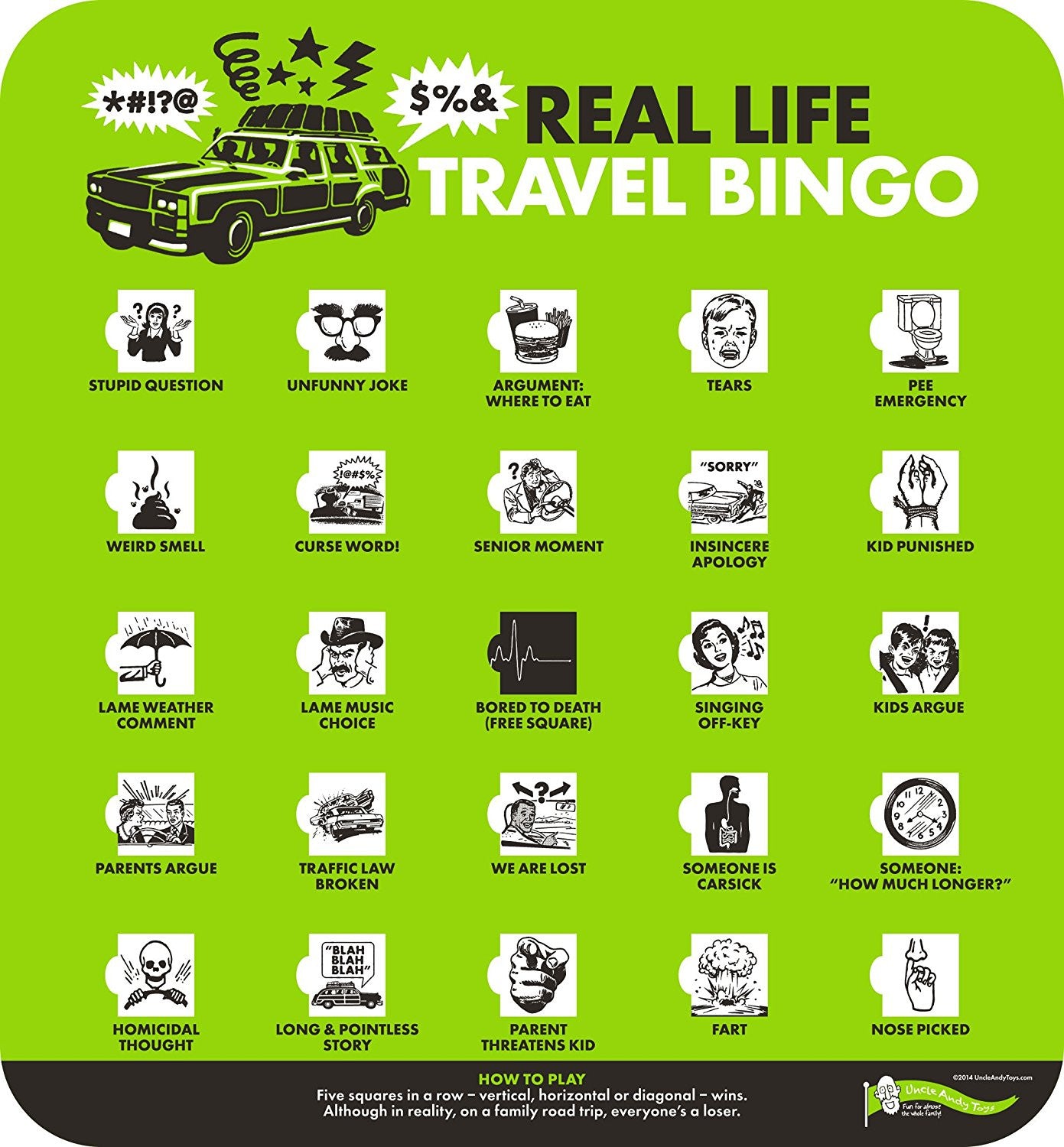 Real Life Travel Bingo | Family Party Game | 2+ Players Game Breaking Games