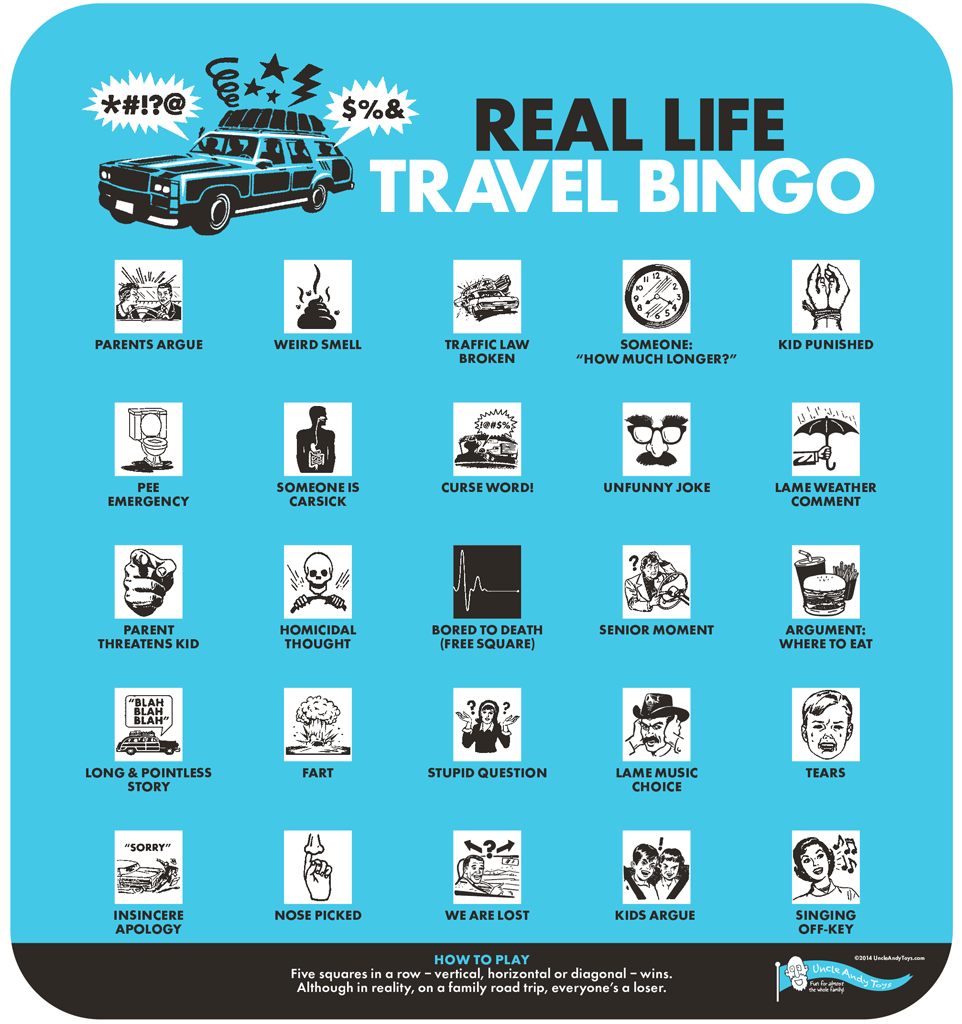 Real Life Travel Bingo | Family Party Game | 2+ Players Game Breaking Games