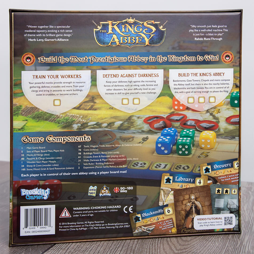 The King's Abbey | Worker Placement Dice Rolling Strategy Game | 1-5 Players Game Breaking Games