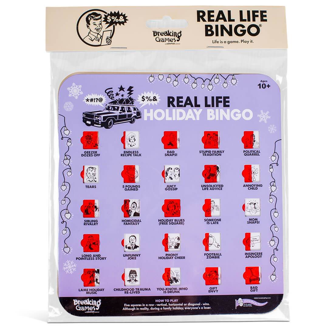 Real Life Holiday Bingo | Family Party Game | 2+ Players Game Breaking Games